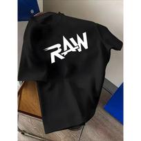 Men'S RAW Graphic T-Shirt | Urban Street Style, Soft and Breathable, Vibrant Print Design, Crew Neck, Short Sleeve Summer Tee, Hip Hop T-Shirt S įvairiaspalvis