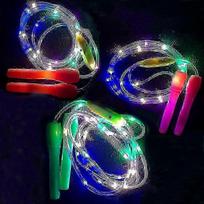 3 Pack LED Light Up Jump Rope Adjustable Length and Three Light Modes Speed Skipping Rope compatible Kid Light Show Fitness