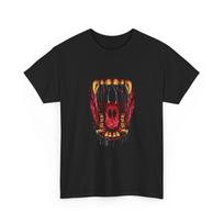 Bloody Monster Maw T-Shirt | Screaming Mouth Horror Graphic, Cool Style, Animal S įvairiaspalvis