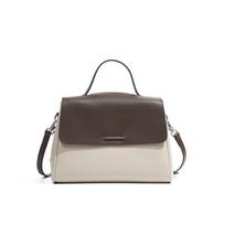 New niche design contrasting color portable tote bag women, leather high-end commuting large-capacity shoulder messenger bag