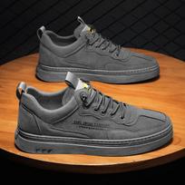 High Street Trendy Low Top Skateboard Shoes Men Non Slip Comfortable Breathable Casual Sports Sneakers for Young Male 39 pilka spalva