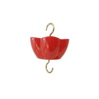 Hummingbird Feeder with Dual Hook Design Plastic Flower-Shaped Nectar Container Hanging Bird Water Feeder for Outdoor Garden Patio One Size