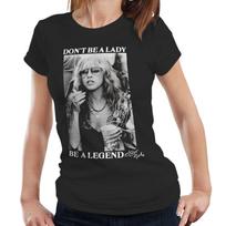 Stevie Nicks marškinėliai 'Don't Be A Lady Be A Legend' pusiau prigludę moteriški Retro Vintage S