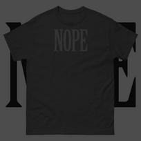 Nope Shirt Black on Black Gothic Nu Goth Emo Soft Grunge Minimalist Unisex Tee S