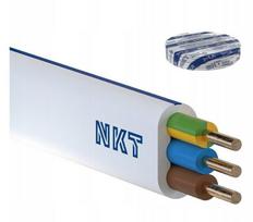 Przewód Ydyp 3X1,5 100M Nkt Kabel Instalacyjny Biały Miedziany Drut