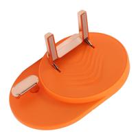 Hair Dryer Shelf Wall Mounted Space Saving Punching Free Cable Storage Blow Dryer Holder for Bathroom Orange oranžinė