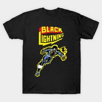 Men Black Print T-shirt Black Lightning No-Cut Transfer Paper Print Cotton Tshirt 4XL juoda