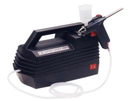 Tamiya Airbrush System Series 20 SprayWork Basic Compressor Set with 74520 No. Airbrush, juoda