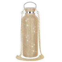 350ml/500ml/750ml NAUJAS Blizgus deimantinis termoso butelis Izoliuotas cirkonio vakuuminis puodelis Vandens butelis Nerūdijančio plieno flaskos butelis 350ml auksas