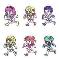 12Pcs/Set Sport Running Theme Spinning Gyro Keychain Cartoon Keychain Pendant  Entertainment 12pcs random