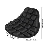 SEAMETAL Motorcycles Seat Cover Cushion Black EVA Foam Soft Comfortable Seat Cushion Universal for Motorbike Electric Bike A01 Black