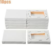 Blank Mini Wooden Stretched White Frame Painting Supplies Artist Canvas Oil Paint Board 10pcs