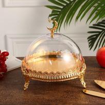 High Foot Metal Tray Acrylic Cover Dim Sum Dish Pastry Plate Cake Stand Bread Plate Dessert Plates Fruit Bowl Display Rack auksas