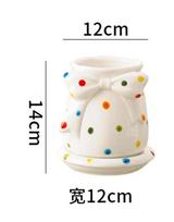 Colorful Polka Dot Ceramic Chopstick Holder Drain Rack Chopstick Cage Chopsticks Bottle Home Organizer Tableware Storage Bottle