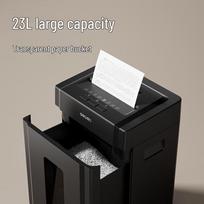 Deli 33043 Commercial Micro-Cut Paper Shredder CN plug (adapter included) juoda spalva