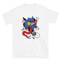 Distorted Wolf Trippy Mythical Creature T-Shirt S įvairiaspalvis