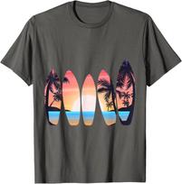 Vintage Classic Retro Surfboarder Surfer Surfing Surfboard T-Shirt S įvairiaspalvis