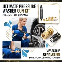 High Pressure Water Spray Gun with 5 Piece Accessory Kit for Car Washing Gardening and Outdoor Cleaning Adjustable Nozzle Hose Connector One Size juoda