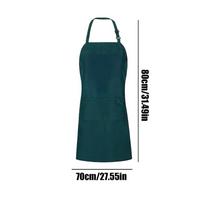 Aprons For Women With Pockets Adjustable Bib With 2 Pockets Chef Apron For Baking Grilling BBQ Butcher Painting Barber Cleaning žalia