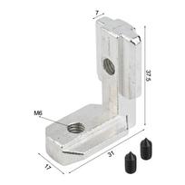 20Pcs Silver 4040 T Slot L Shape Corner Bracket With 40Pcs Screws For Aluminum Profiles With A Slot Size Of 6mm Hardware Tools China Mainland