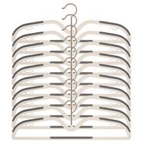 Coat Hangers 10-pieces Non-Slip Short-Necked Drying Rack Wardrobe Organizer Hangers For Clothes For Room Bedroom Dorm Apartment pilka spalva