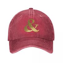 Gold Ampersand Cap Cowboy Hat  beach Unisexs hat Womens