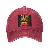 Cartoon Sunny And Melon Get Goated Denim Cap Casual Baseball Caps Adjustable Hat Summer Unisex Baseball Hats One Size