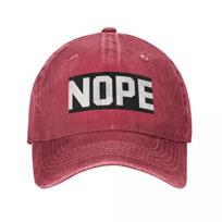 Nope Baseball Cap Snap Back Hat Designer Hat Hat FeUnisex UnisexS