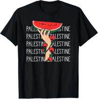 Gėlėtas Palestinos arbūzo žemėlapis Free Palestine Unisex marškinėliai M