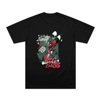 Brilliant Big Boss Cartoon Print T-shirt Helluva Boss Anime Pure 100%Cotton Tees Women Men New Fashion Versatile Tops Comfort T Shirts Summer Clothes S įvairiaspalvis