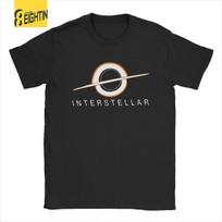 Men Black Hole Interstellar T Shirt Space Science Fiction 100% Cotton Clothes Vintage Short Sleeve Round Collar Tees T-Shirts S įvairiaspalvis