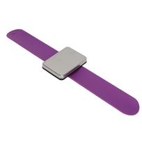 Magnetinė silikoninė makiažo maišymo paletė su riešo dirželiu apyranke Kosmetikos aplikatorius Stačiakampė violetinė
