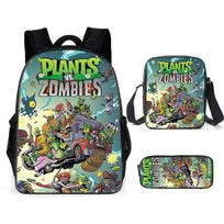 Plants Vs. Zombies Zombies Backpack Elementary School Bag Anime Cartoon Backpack Satchel Pencil case