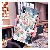 Glass phone case For iPhone 17 Pro Max Air 17 16 15 14 13 Pro Max 15 16 Pro 15Plus Winter Christmas snowflake Case iphone 13