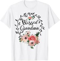 Blessed Grandma For Women Flower Decor Grandma Flowers T-Shirt Mens Womens Tees Top 2XL