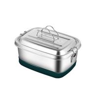 Sealed Stainless Steel Lunch Box Thickened Fresh-keeping Box Durable Food Container  Office 1.2L