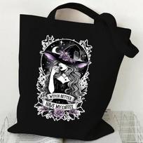 Printed Skull Graphic Tote Bag Women's Gothic Vintage Bookworm Shoulder Bag Fashion Halloween Gift Handbag