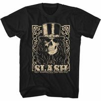 Slash Guns N Roses Slash Skull Cream Black Adult T-Shirt 2XL
