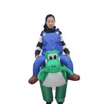 Popular Doll Costume Super Mary Dinosaur Inflatable Costume Mario Riding Dinosaur Photo Props One size fits all natūrali