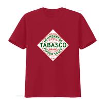 TABASCO prekių ženklo pipirinis padažas Pagaminta JAV T marškinėliai Dydžiai S M L XL XXL Spalvos Juoda Raudona Balta vintažinis skalbtas vyriškas grafinis paprastas S