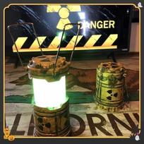 Steampunk Nuclear Reactor Lamp Miniature Replica Handheld Light Rotating Gears Halloween Decor Gift Collectible Desk Ornament