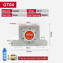GT4 GT6 GT8 GT10 Stainless Steel Pneumatic Turbine Vibrator Air Oscillator Industrial Silo Bin Vibrator for Material Flow GT4