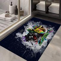 A-Around T-The W-World Daft Punk Bathroom Mat Non-Slip Laundry Room Mat Laundry Decor Balcony Child Living Room Toilet Rug 40cm x 60cm