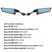 For Kawasaki Ninja ZX6R ZX4R ZX4RR Sports Winglets Mirror Kits Adjustable Mirrors Accessories Ninja 636 ZX4 RR Stealth Mirrors juoda