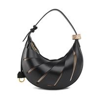 Fashi High-end Dumpling Bag Light Luxury Brand Designer Niche Crescent Bag Solid Color Versatile Single Commuting Shoulder Bag 31x6.5x18cm juoda