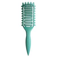 Curl Define Styling Brush Hollow Boar Bristle Detangling Hair Brush Tangled Hair Comb Shaping Defining Curls Styling Tools žalia