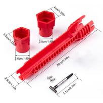 new Sink Faucet Wrench Sturdy Spanner Multifunctional Puller Sink Wrench Sink Drain Wrench For Bathroom Toilet Bowl Home Kitchen raudona