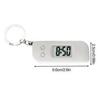 Luminous LED Keychain Pocket Watch for Children Silent LCD Digital Display Portable Student Exam Study Desktop Clock Man Woman balta