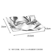Stainless Steel Fruit Plate Afternoon Tea Dim Sum Rack Double Layered Snack Tray Pastry Plate Candy Tray Fruit Bowl Cake Stand