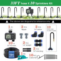 Atomization Spray Dual Independent LCD Watering Timer Cooling System Set Single-time Maximum Continuation 6H Control Program